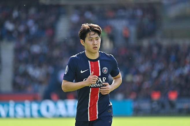 20일 파르크 데 프랭스에서 열린 르아브르와의 리그1 29라운드서 선발 출전한 이강인. 사진=PSG