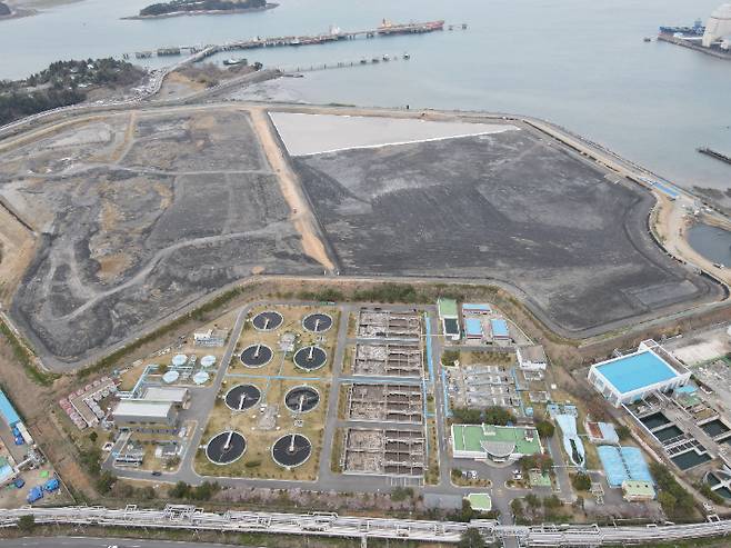 한국동서발전 호남화력본부 회처리장. 여수시의회 제공