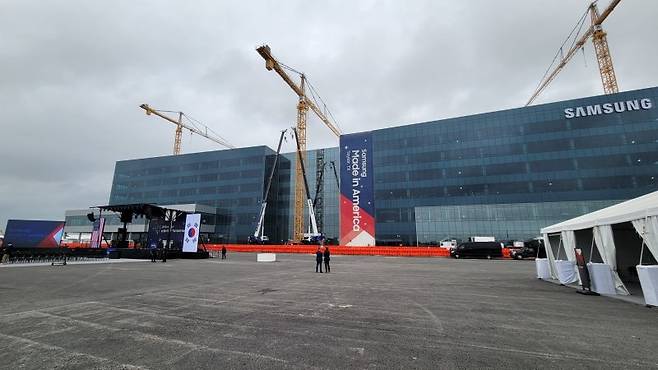 미국 텍사스주 테일러시에 건설하고 있는 삼성전자 반도체 공장. 삼성전자 제공