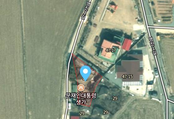 거제도 문재인 대통령 생가 위성지도. 사진 네이버지도