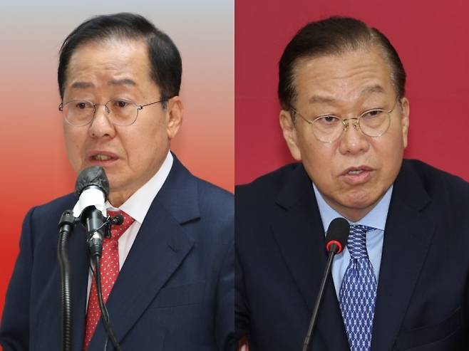 홍준표 전 대구시장과 권영세 전 국민의힘 비상대책위원장. 뉴시스, 연합뉴스