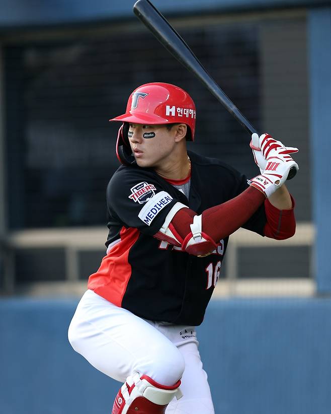 ▲ KIA 타자 최원준. 2안타 멀티히트를 기록했지만 팀은 이기지 못했다 ⓒ KIA 타이거즈