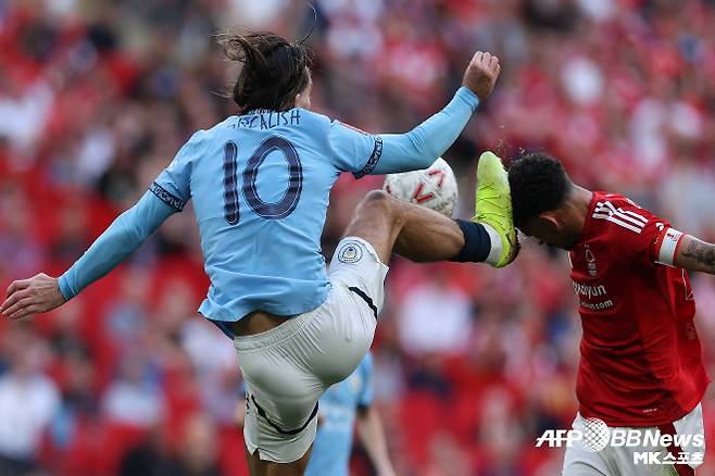 그릴리쉬는 2021년 8월 맨시티 유니폼을 입었다. 맨시티가 당시 애스턴 빌라 소속이던 그릴리쉬를 품기 위해 지출한 이적료만 1억 파운드(1천840억 원)였다. 사진=AFPBBNews=News1