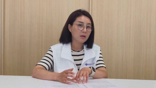 ▲ 김소연 백화점면세점판매서비스노동조합 위원장. ⓒ백화점면세점판매서비스노조