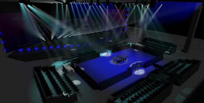 ▲ WTT급 조성된 본선 경기장 프로탁구연맹제공