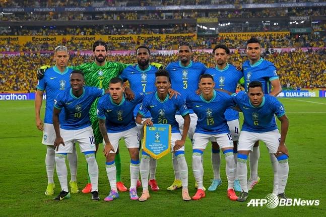 브라질 축구대표팀. /AFPBBNews=뉴스1
