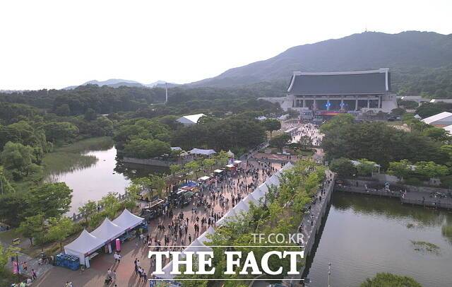 ‘2025 천안 K-컬처박람회’ 장소인 독립기념관의 항공 사진./천안시