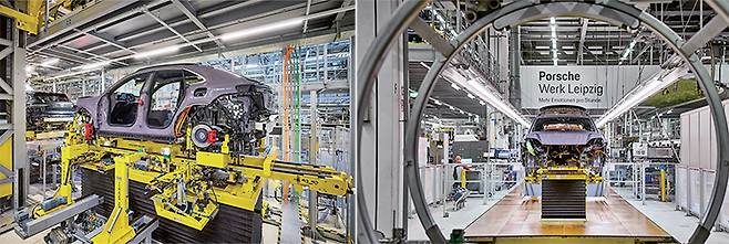 포르셰 라이프치히 공장의 매리지·조립 공정. /포르셰