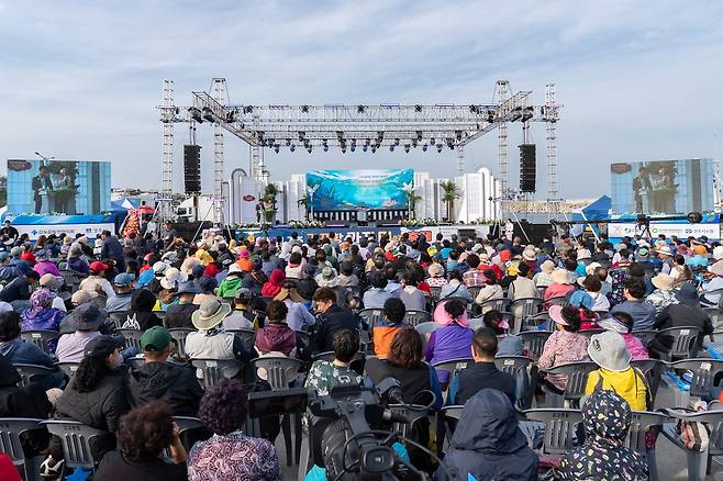 감포 가자미축제 현장. 월성본부 제공