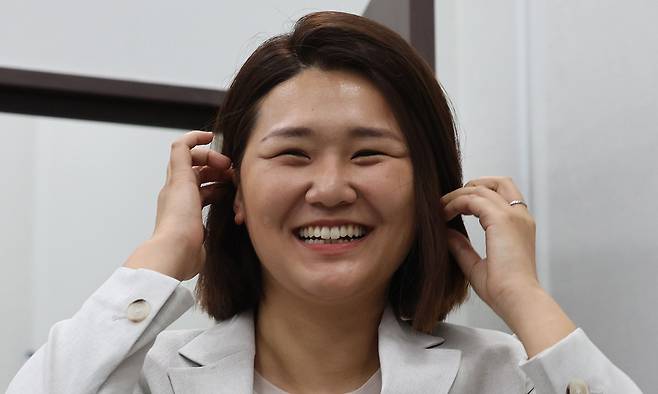 국회의원 승계를 마친 손솔 전 진보당 수석대변인. 뉴시스