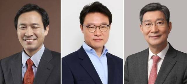 우상호(왼쪽부터) 대통령실 정무수석, 이규연 홍보소통수석, 오광수 민정수석. 사진 제공=대통령실