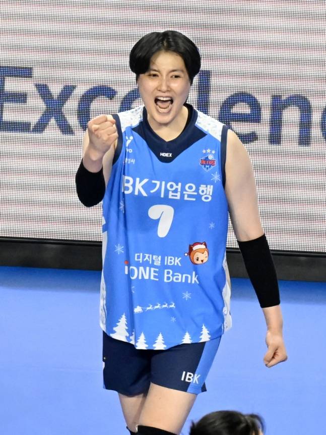 IBK 기업은행 시절 김희진. /사진=한국배구연맹 제공