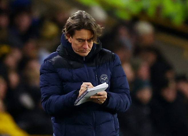 토트넘 홋스퍼가 토마스 프랭크 감독 영입을 노리고 있다. 사진은 브렌트포드FC를 지휘한 프랭크 감독의 모습. /사진=로이터