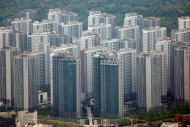 서울 강동구 신축 대단지 아파트인 올림픽파크포레온의 모습. 연합뉴스