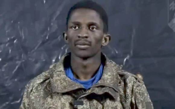 세네갈 출신 말릭 디오프(25)는 우크라이나 도네츠크 전선에서 우크라이나군에 생포됐다. 출처=텔레그래프