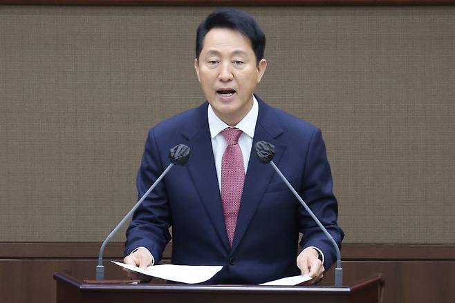 시정연설하는 오세훈 서울시장 (사진=연합뉴스)