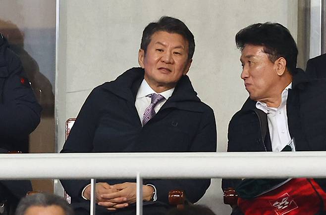 정몽규 축구협회장(좌)