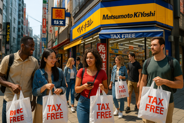 드럭 스토어나 돈키호테에서 물품을 마음껏 구매후 곧바로 환불받던 편리함이 면세 혜택 종료로 없어질지도 모른다. 사진=ChatGPT