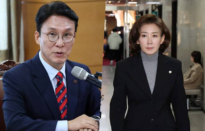 왼쪽부터 김민석 국무총리 후보자, 나경원 국민의힘 의원(사진 = 연합뉴스)