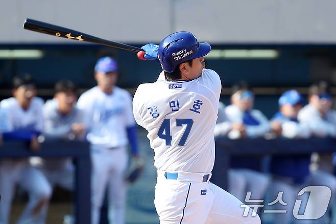 역대 최초로 4번째 FA를 노리는 강민호(삼성). /뉴스1 DB ⓒ News1 공정식 기자