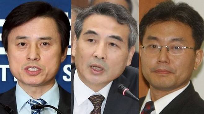이재명 대통령이 지난 12일 내란·김건희·해병대원 사건 특별검사로 지명한 조은석(왼쪽) 전 서울고검장, 민중기(가운데) 전 서울중앙지법원장, 이명현 전 국방부 검찰단 고등검찰부장. /연합뉴스