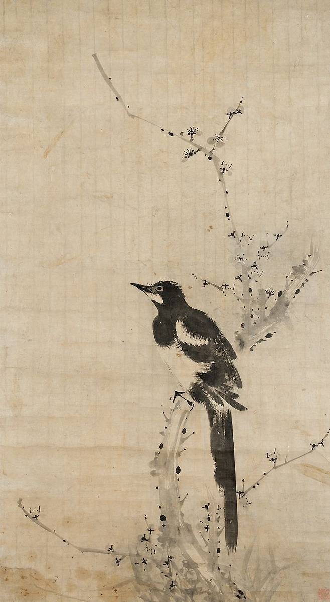 조속(趙涑, 1595~1668)고매서작 조선 17세기, 종이에 먹 100.1×55.7cm, 간송미술문화재단 소장 *재판매 및 DB 금지