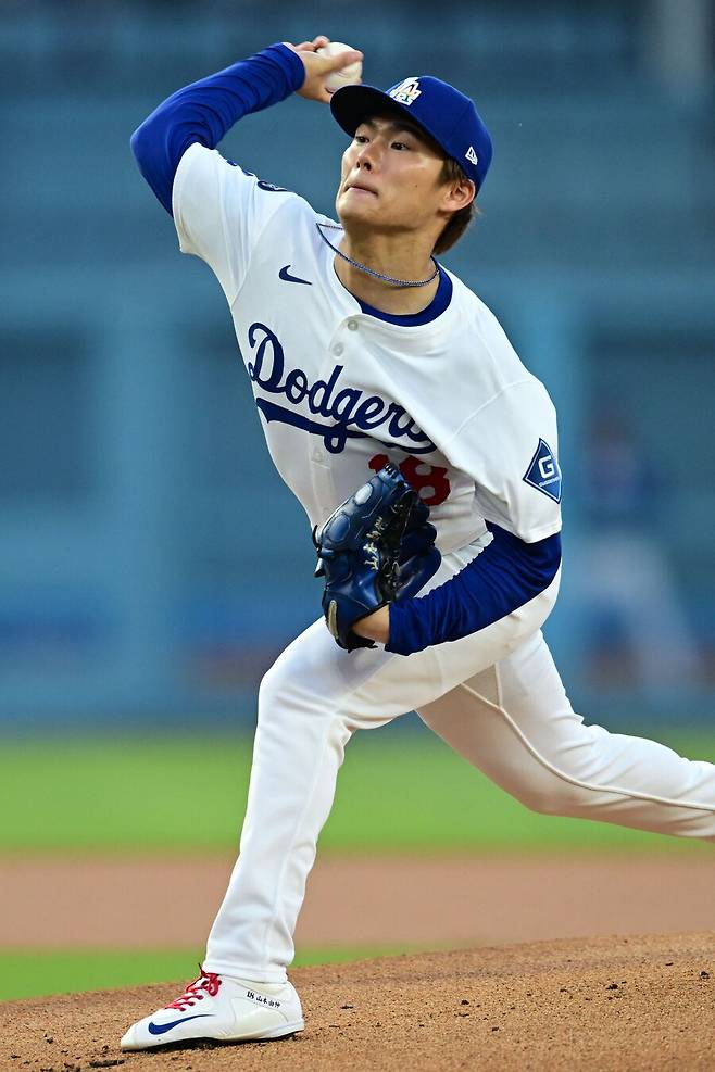 ▲ 샌프란시스코 자이언츠와 경기에 선발 등판한 야마모토 요시노부 ⓒ연합뉴스