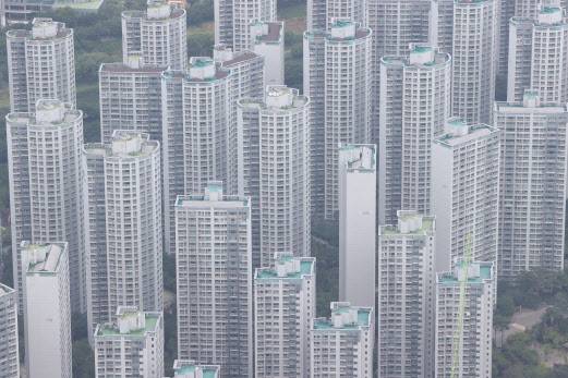 서울 송파구 서울스카이에서 본 일대 아파트.(사진=연합뉴스)