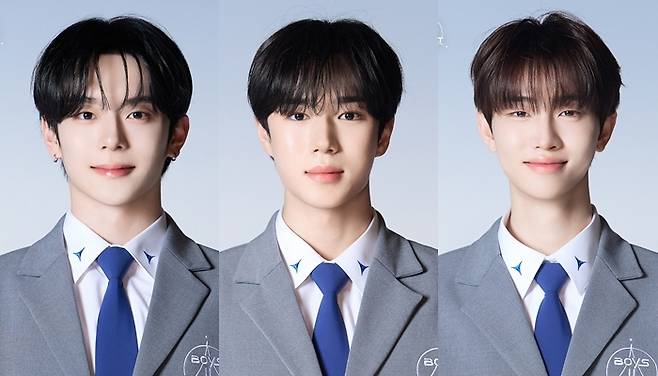 강민, 김준서, 이협(왼쪽부터, '보이즈 2 플래닛' SNS 갈무리)