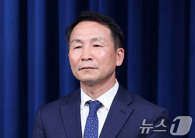 15일 서울 용산구 대통령실 청사에서 열린 인선 관련 브리핑에서 국가안보실 1차장에 임명된 김현종 전 국방개혁비서관이 참석하고 있다. 2025.6.15/뉴스1 ⓒ News1 박지혜 기자