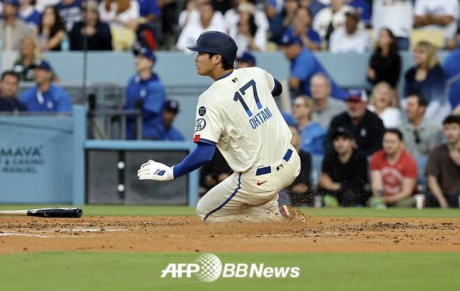 15일(한국 시각) LA 다저스 오타니 쇼헤이의 주루 모습. /AFPBBNews=뉴스1