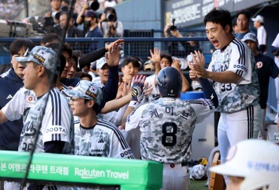 두산 베어스 선수단. /사진=두산 베어스 제공