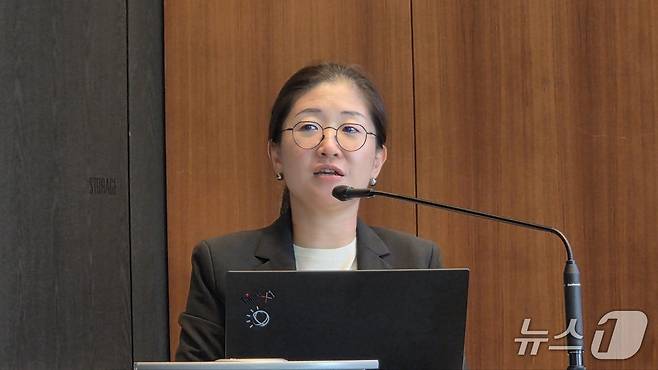 김현정 한국IBM컨설팅 대표가 AI 인사이트 포럼에서 글로벌 CEO 연구 결과를 발표하고 있다. 2025.6.17 뉴스1 ⓒ News1 김민석 기자