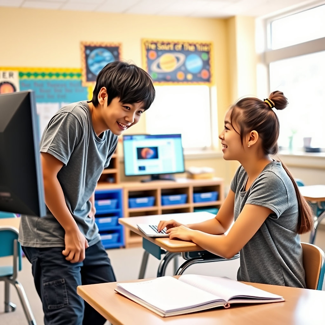 톡톡 영어 - 먼저 이 사이트를 확인해봐 (AI로 이미지 생성)