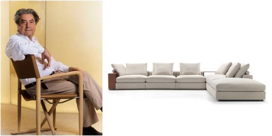 플렉스폼의 대표 디자이너, 안토니오 치테리오가 디자인한 플렉스폼 시그니처 소파 '그라운드피스'. 사진 플렉스폼