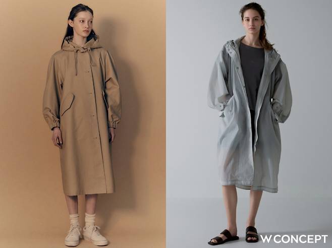 W컨셉 인기 상품 낫띵리튼, 파사드패턴 레인코트. /사진제공=W컨셉.