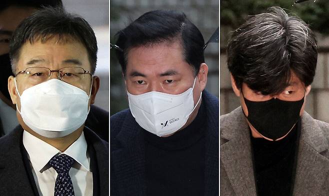 화천대유자산관리 대주주 김만배 씨(왼쪽부터), 유동규 전 성남도시개발공사 본부장, 남욱 변호사. 연합뉴스