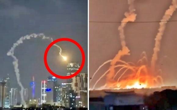 16일(현지시간) 이란 반관영 타스님 통신은 “이스라엘 방공시스템이 재앙적 오발 사고를 일으키며 (오히려) 자기 위치를 공격했다”라고 보도했다. 사진은 이란 매체들이 공유한 관련 동영상 일부. 2025.6.16 타스님 통신