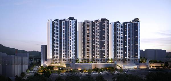 GS건설의 양산지역 첫 자이 아파트인 '양산자이 파크팰리체' 투시도. / GS건설