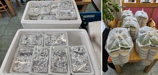 ▲ 군인 간부 사칭 노쇼 피해를 입은 업주가 준비한 음식. ‘아프니까 사장이다’ 캡처