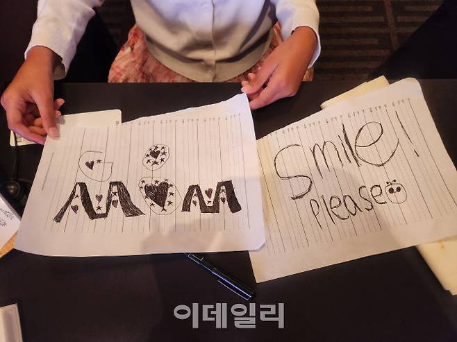 에이미양이 엄마인 트레이시 고든 어반 인스티튜트 조세정책 부소장을 응원하기 위해 자체 제작한 피켓. (사진=이수빈 기자)