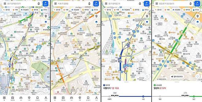 카카오맵 앱에 표시된 지하철 / 출처=IT동아