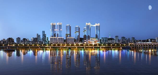 오티에르 용산 조감도. 포스코이앤씨 제공