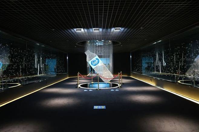 농심 백산수 공장 견학로 전경.