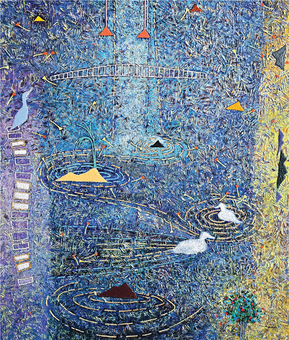 지경희/The story of creation-당신의 정원/ 90×117cm/ 혼합재료/ 2025