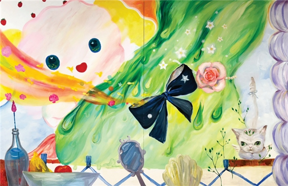 박이영그네/Melting flow/ 182×65cm/ Oil painting/ 2025