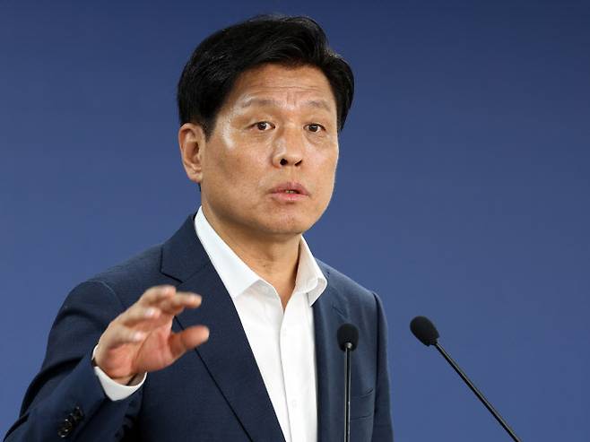 조승래 국정기획위원회 대변인이 23일 오전 서울 종로구 정부서울청사 창성동 별관 국정기획위원회에서 브리핑하고 있다. (사진=뉴스1)