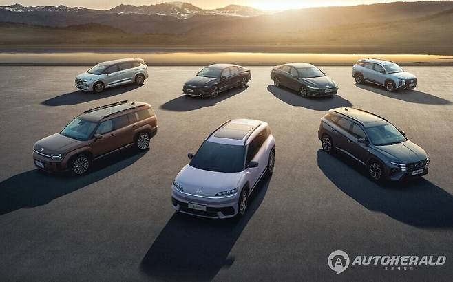 현대차 중국 판매 라인업(북경현대)