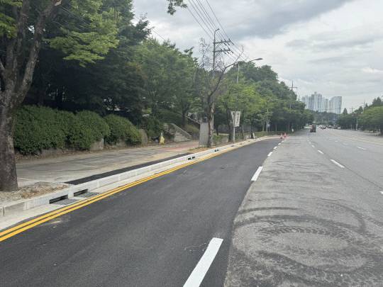 산남2사거리 인근 우수관로 정비. 청주시 제공