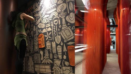 전시형 미식 프로젝트 'STRING & STOVE: The Geometry of Taste' 설치 작업 장면. 메종이목 바이 갤러리이목 제공